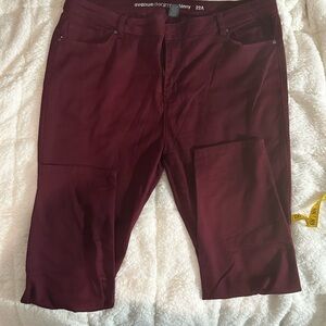 Avenue Burgundy Skinny Jeans